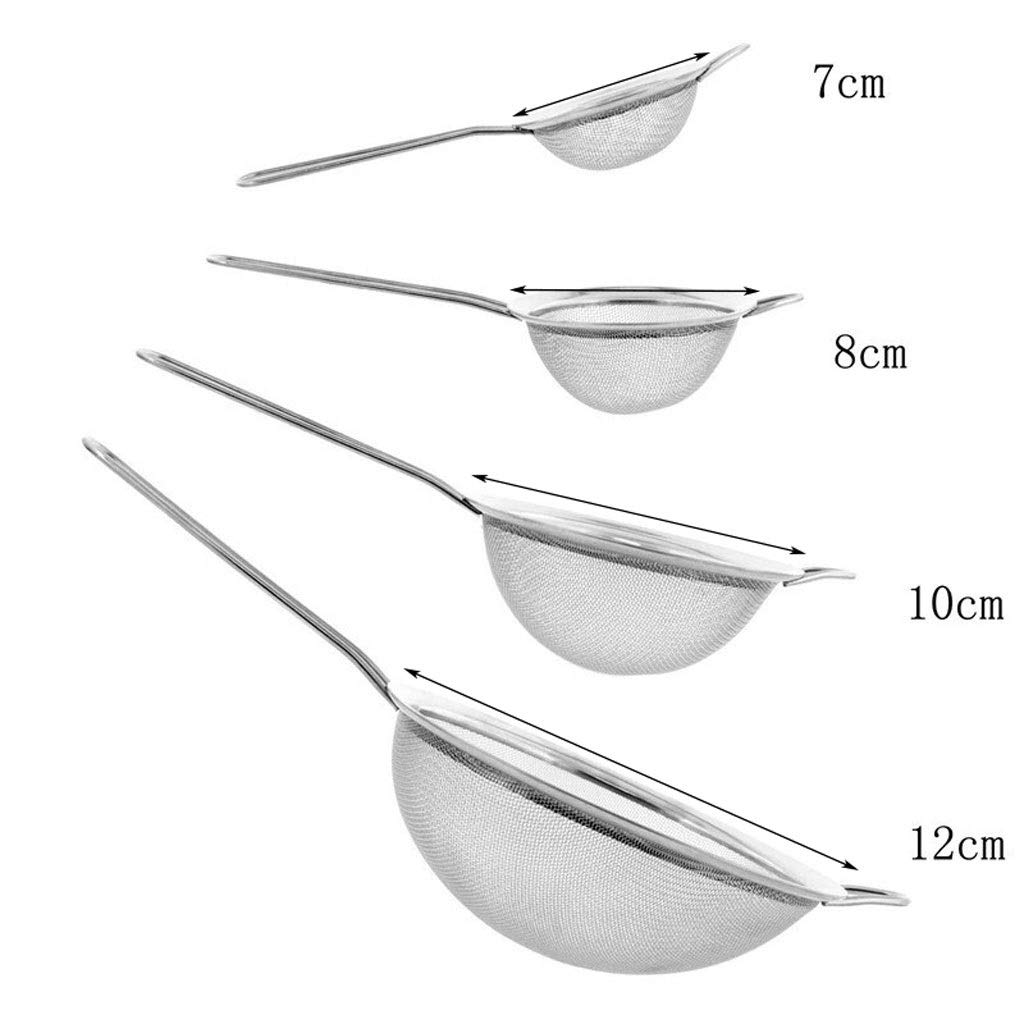 Tamis, passoire, passoire passoire de qualité supérieure en acier inoxydable à mailles fines passoire passoire outils de cuisine passoire de cuisine (couleur : 8 cm) (couleur : 8 cm) (12 cm)