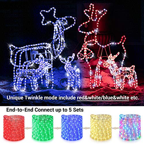 Brizled Purple Rope Lights, 18Ft 180 Led Rgb Color Changing Rope Lights, Connectable Indoor Halloween Rope Lighting With Remote, Twinkle Waterproof Outdoor Rope Lights Etl Certified For Xmas Halloween #TOP2
