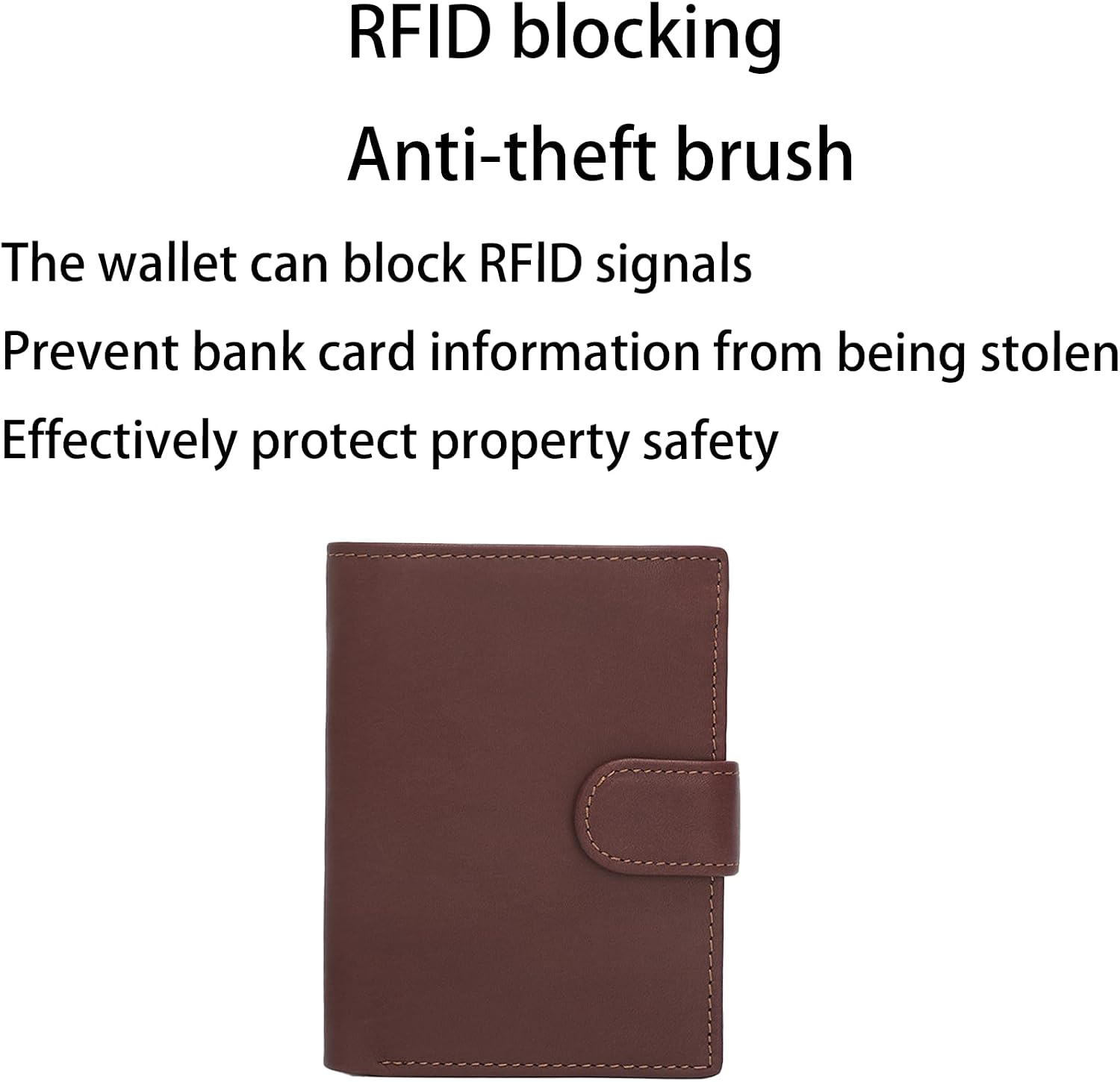 Men's RFID Blocking Leather Trifold Wallet, 12 Card Slots, 2 Bill Compartments, Coin Pouch, (Coffee) (Coffee)