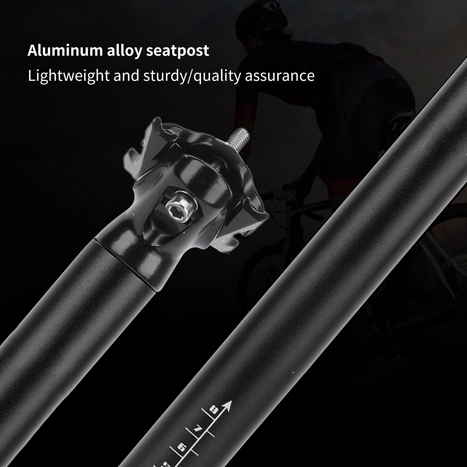 Tige De Selle De Vélo En Alliage D'aluminium – Longueur 300 Mm, Diamètres 27,2 / 30,4 / 31,6 Mm – Haute Résistance, Légère, Design élégant, Brillant – Pour VTT Et Route