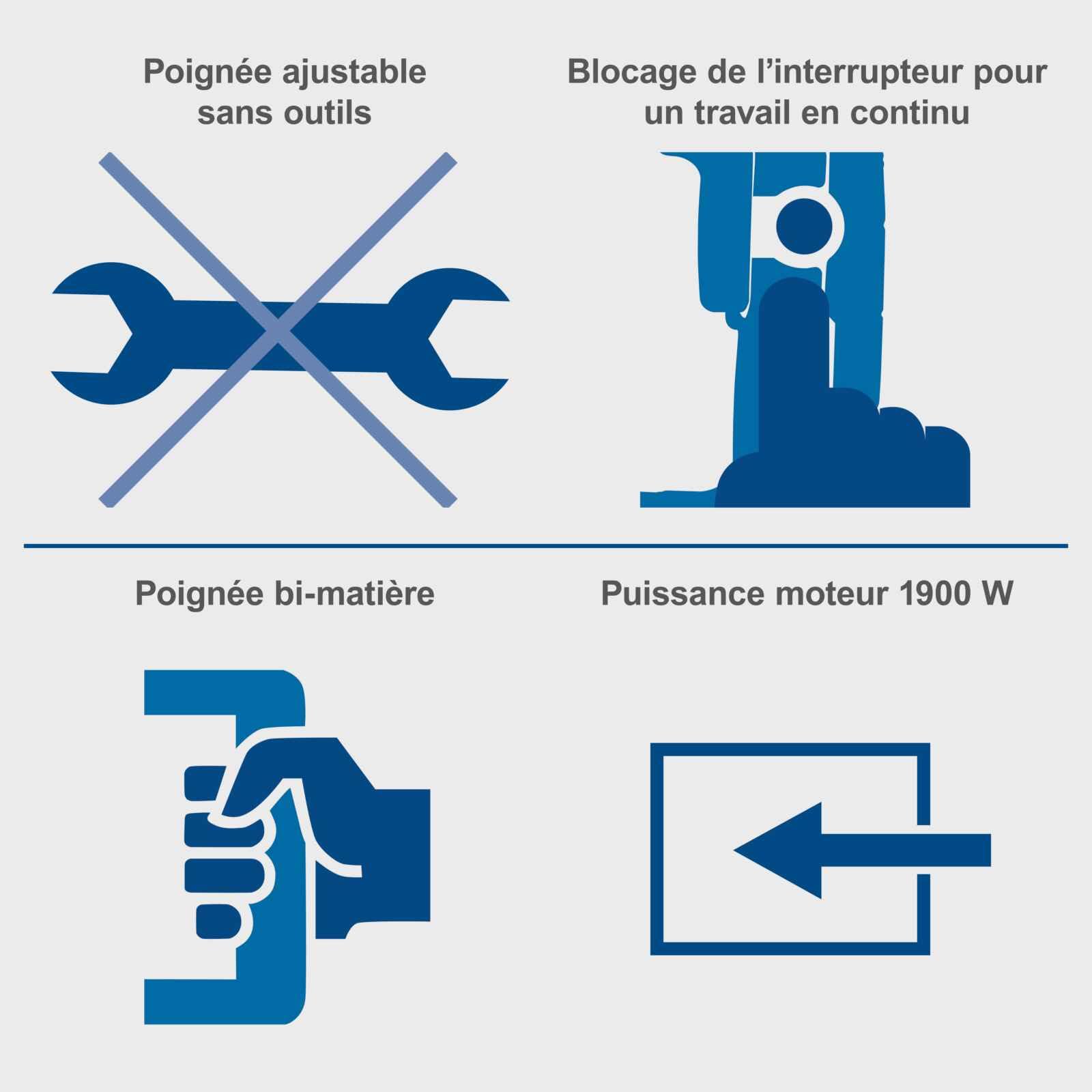 Scheppach Marteau de démolition AB1900 | Marteau perforateur | Marteau piqueur | 60 Joules | 1900W | 2000 coups/min | Burin pointu et burin plat 390mm | Coffret inclus
