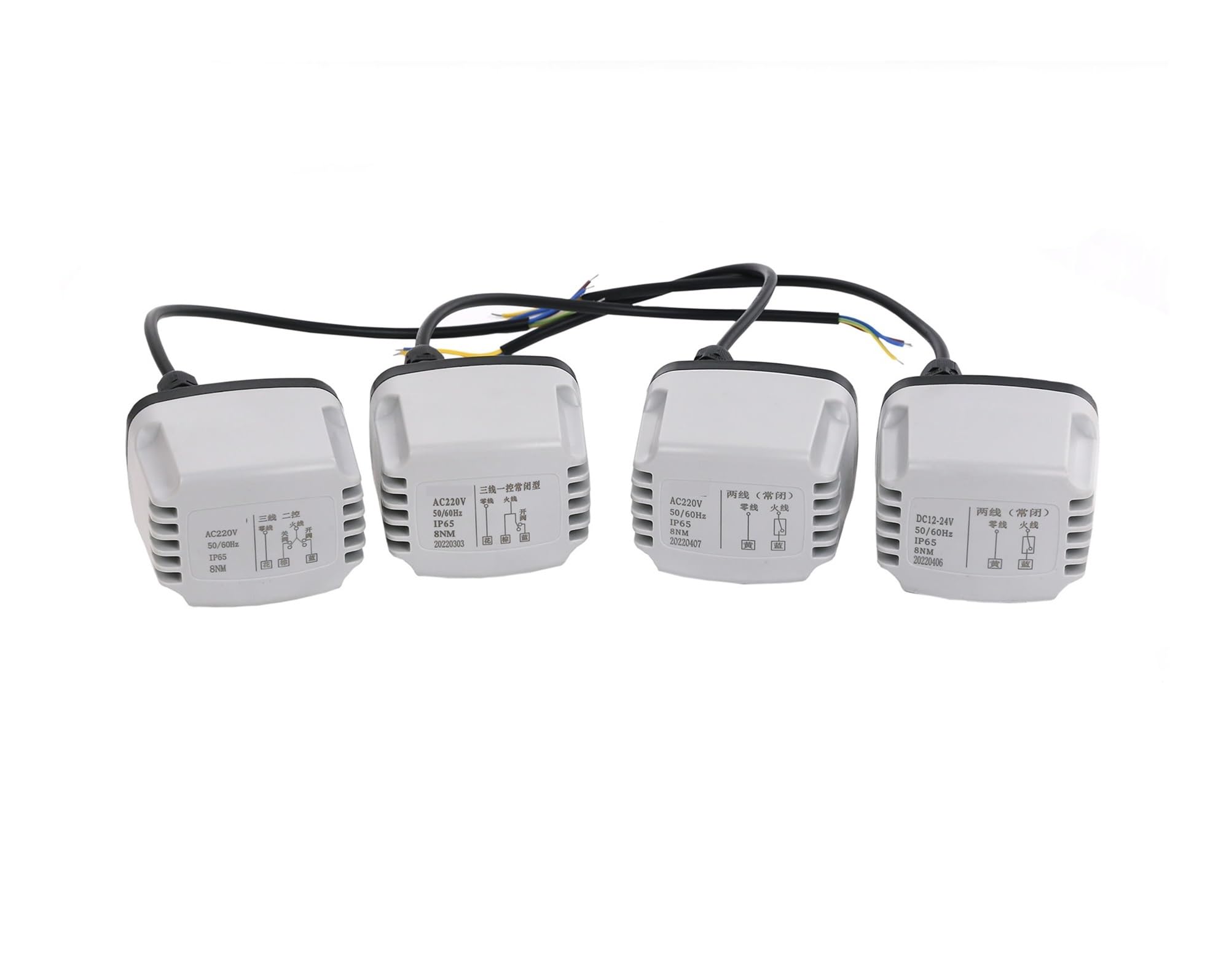 Válvula de bola eléctrica 1 unidad 1/2 "3/4" 1 "2" IP65 válvula de bola motorizada a prueba de agua 3 cables 2 Control latón eléctrico Motor de Metal de gran torsión(1",220VAC_CR04)