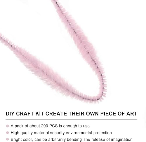 Miniatura 2 de 200 unidades hechas a mano de chenilla con baches de felpilla, suministros esponjosos, suministros flexibles, decoración de tallos limpiadores,