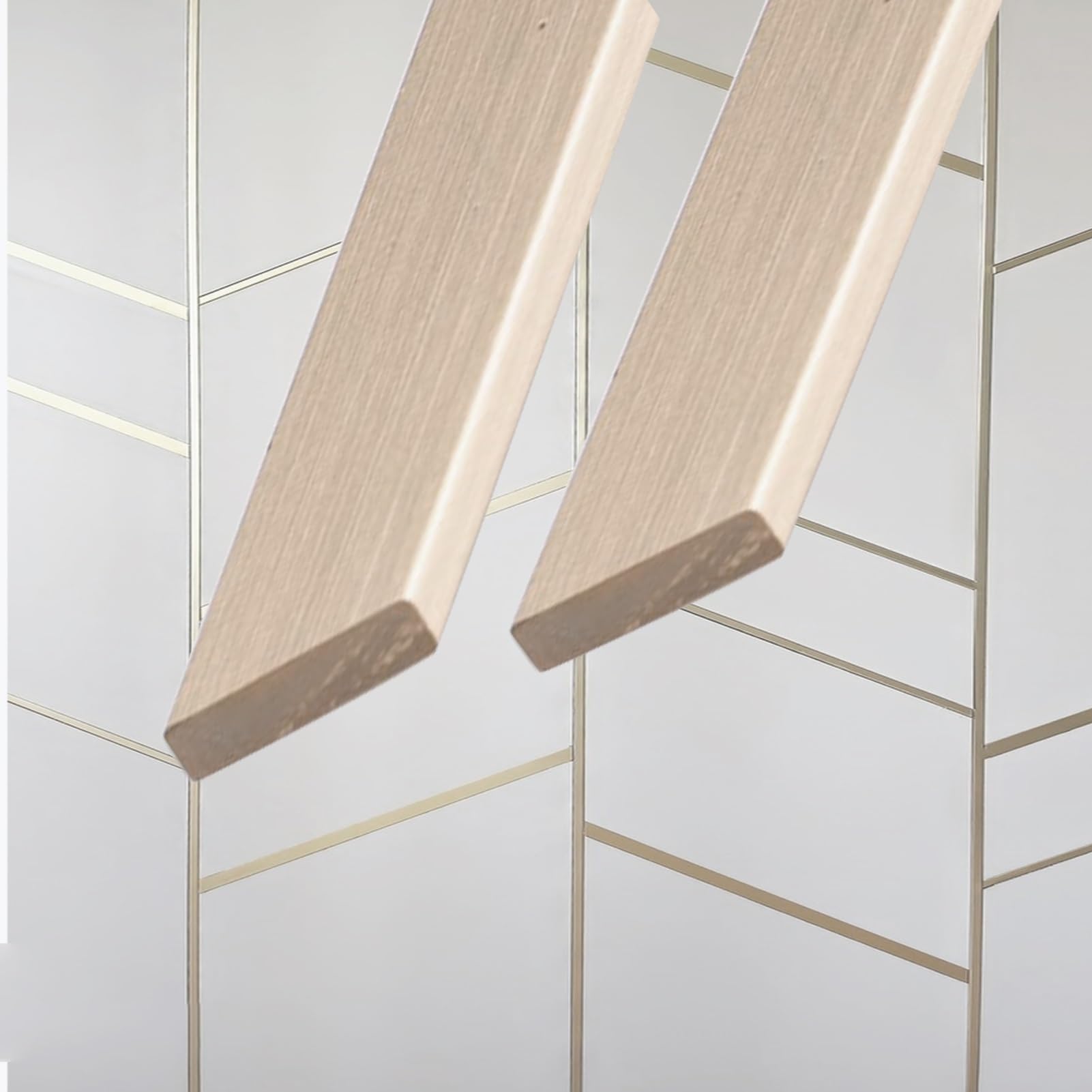 Bodenübergangsleiste, 2 Stück, Schwellenleiste aus gebürstetem Messing for Wanddekoration, robuste Kantenübergangsleiste for Eingangstürschwellen, solide Schwellenverkleidung(3x15mm)