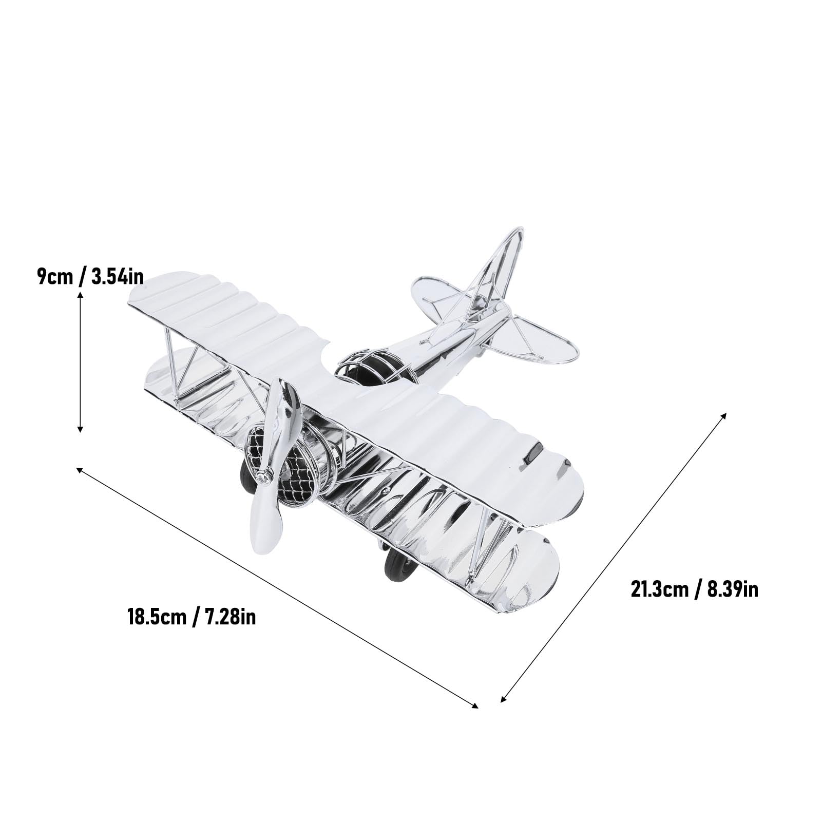 Amagogo Vintage-Holzflugzeug Als Deko – Bewegliche Propeller & Räder, Ideal Für Zimmer, Büro Oder Mottoparty