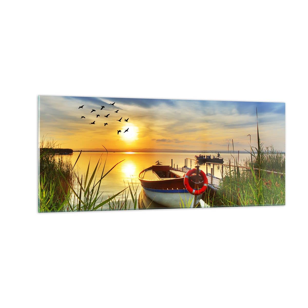 Impression sur Verre 100x40cm Tableaux Image Photo Plage