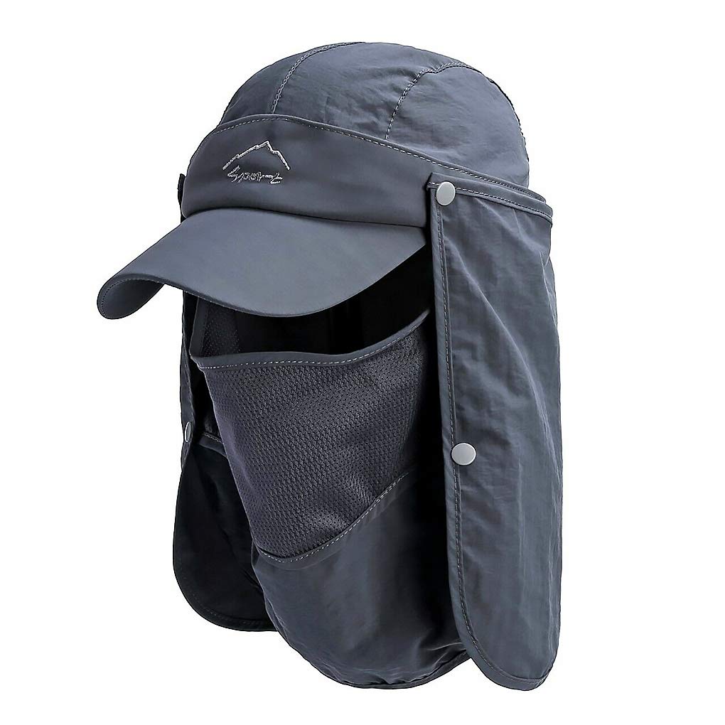 Chapeau de pêcheur à séchage rapide - Protection UV - Pliable - Coupe-vent - Pour la pêche, le camping, la randonnée - Vert militaire