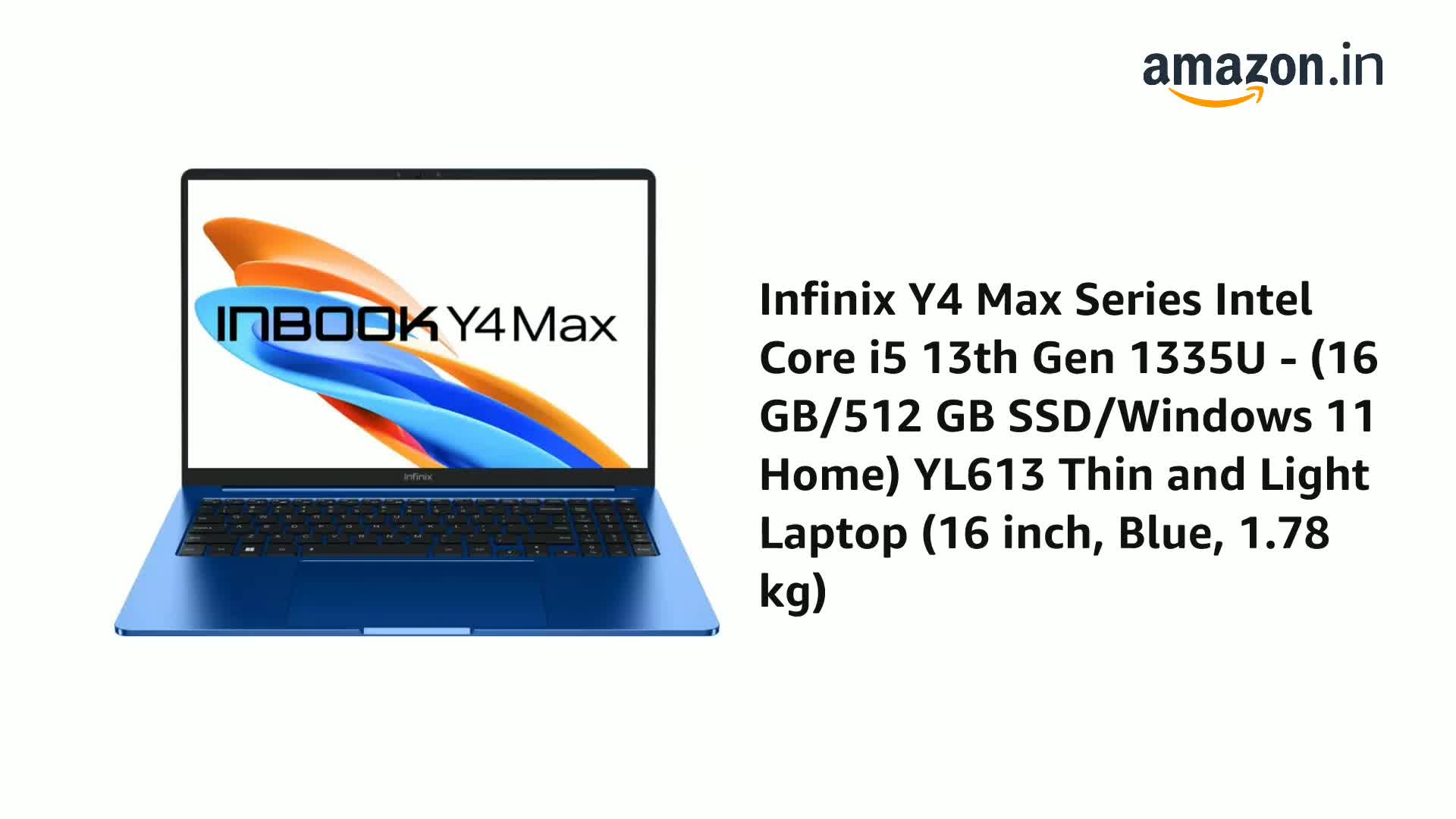 Infinix Y4 Max Series Intel Core i5 13th Gen 1335U - (16 GB/512 GB