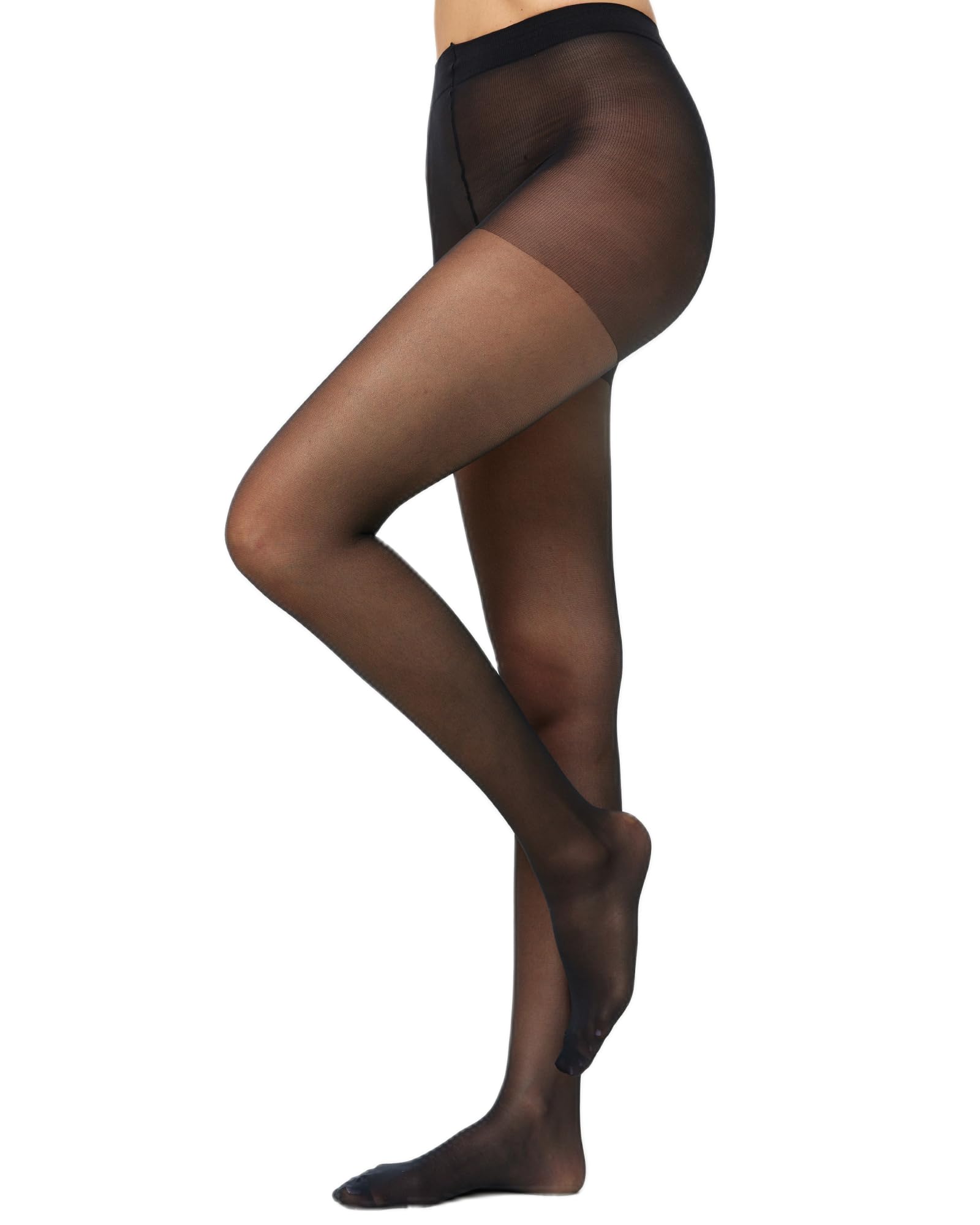 Nur Die Fit in Form 40 DEN starke Stützwirkung Große Größen semi-blickdichte Fein-Strumpfhose seidig matte Optik entlastet die BeineKomfortbund Damen, schwarz, XL