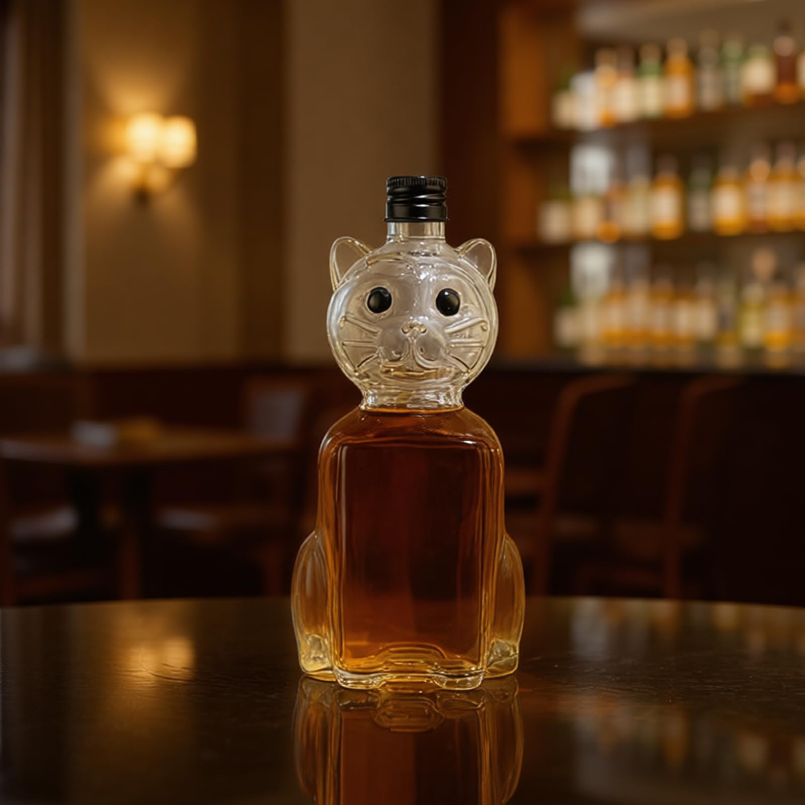 Amazon.co.jp: MIDOKSTUA ホウケイ酸ガラス キャット ボトル お酒の 