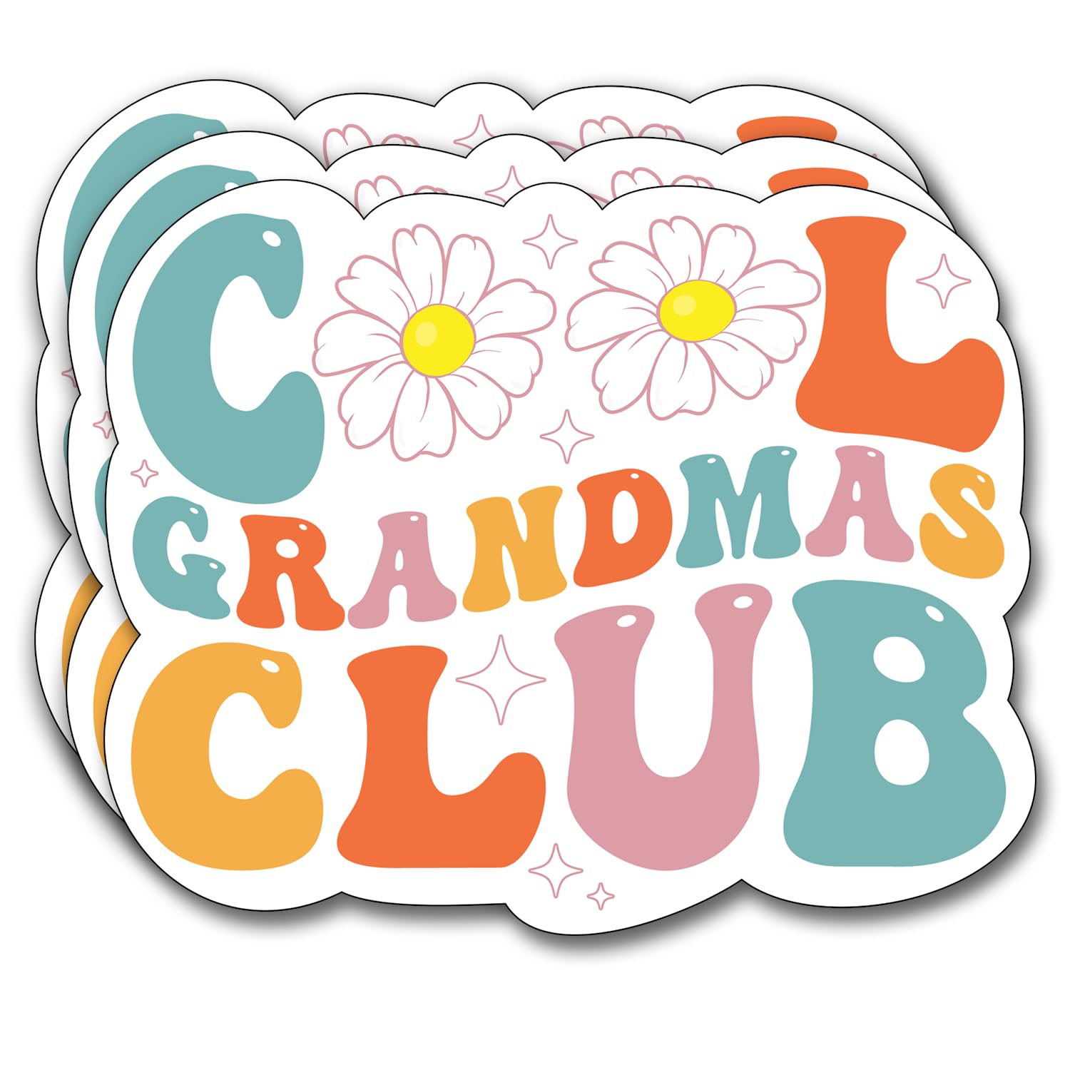 Autocollants Cool Grandmas Club pour ne plus confondre vos gourdes et livres