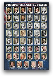 All US President Poster for Classroom, 16"x24", Presidents of United States, History, List of American Presidents, Classroom Decor - Frame not Included