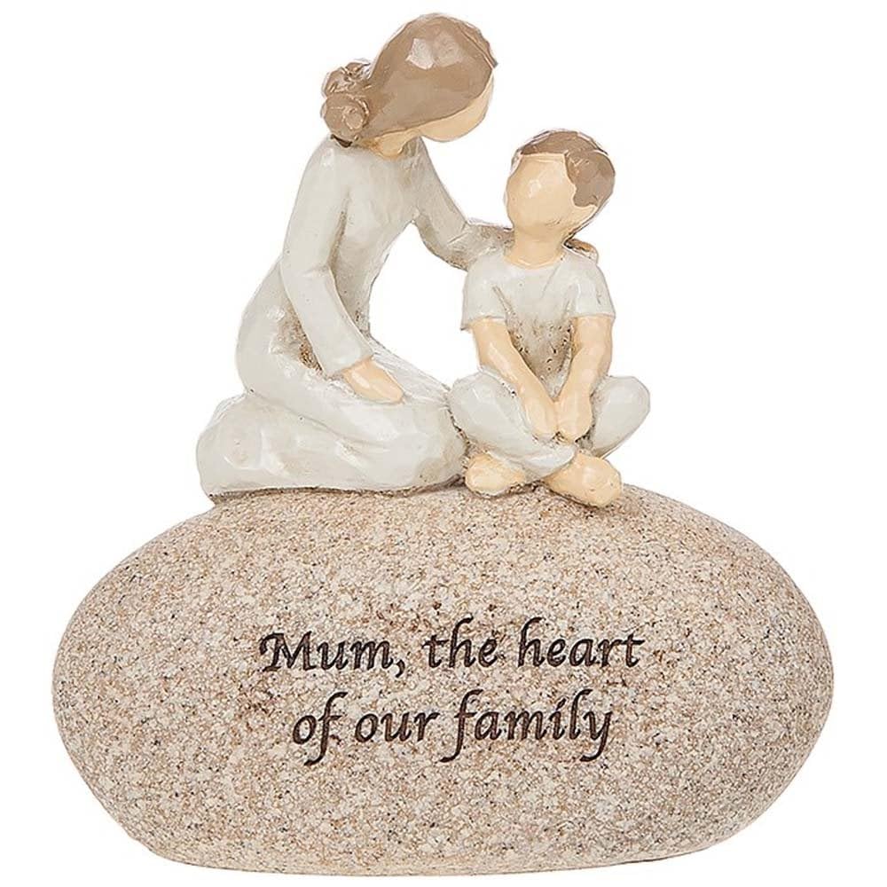 Angels Natural Mum The Heart Of Our Sentimental Pebble Gift