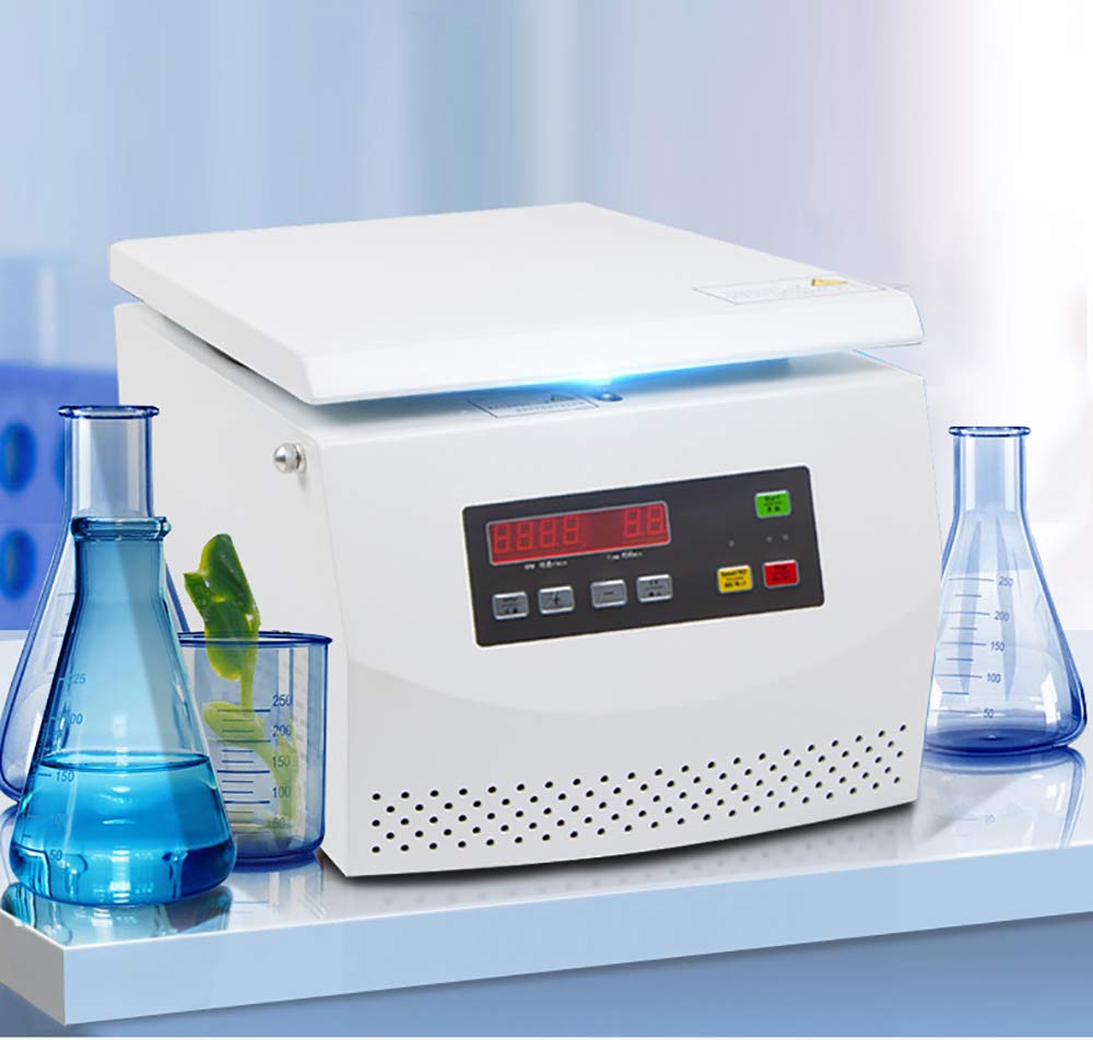 Elektryczna wirówka – stacjonarna wirówka laboratoryjna z wyświetlaczem LCD, timerem i regulacją prędkości, 4000 obr./min do gabinetu medycznego i laboratoryjnego