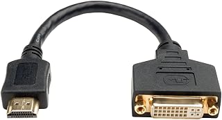 Tripp Lite HDMI to DVI Cable Adapter HDDVI (HDMI-M to DVI-D F) 8-in.(P132-08N)