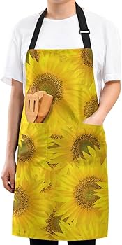 ひまわり　エプロン　確認用 Amazon｜MASAI エプロン おしゃれ かわいい ひまわり柄 調整可能 動き