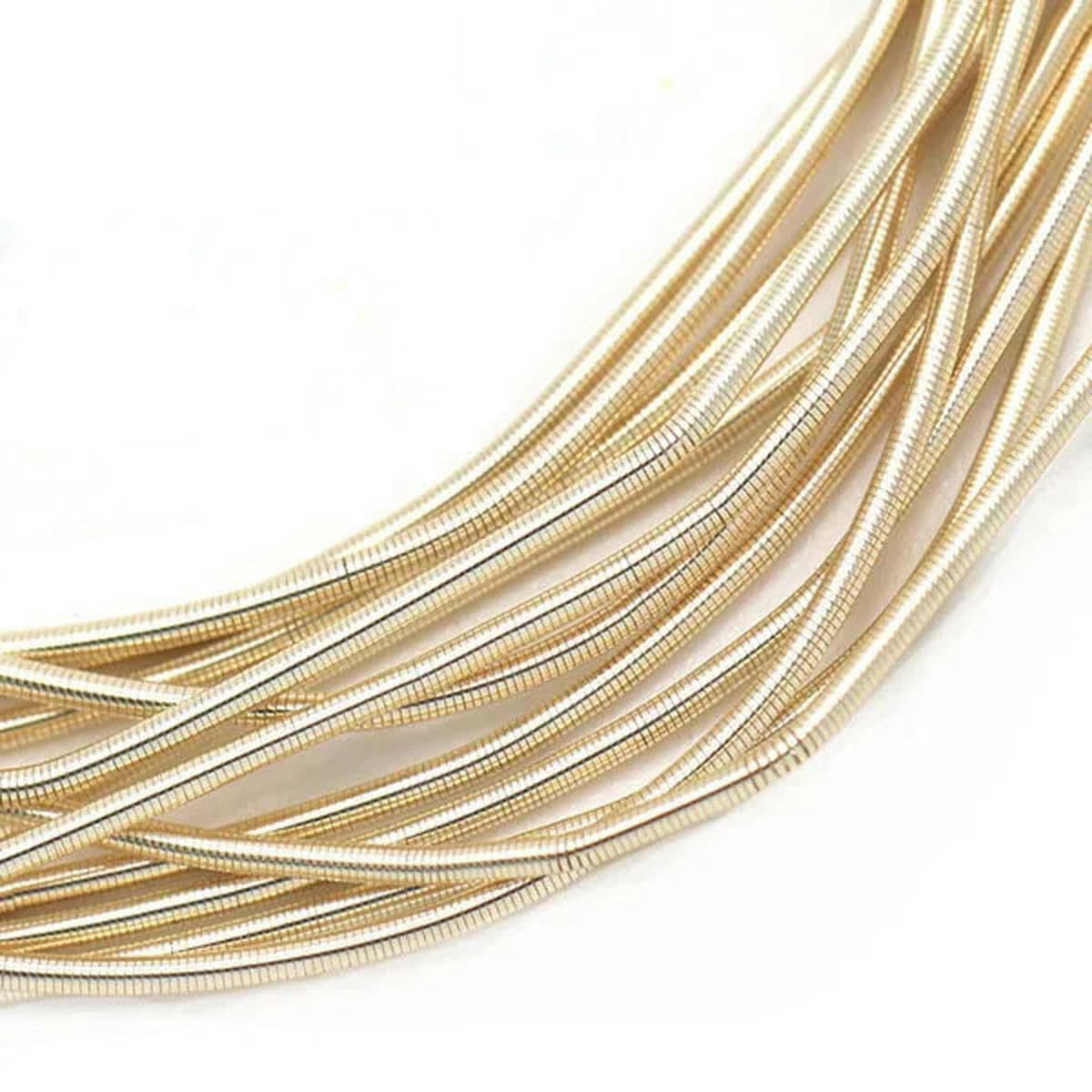 10g French Bullion Wire Handmade Embroidery Threads For Beads Hard Silk Goldwork DIY Brooch Purl Gimp For Jewelry Stitch-02 Light gold