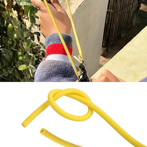 Miniatura 2 de ICRPSTU Banda de tubo de látex suave amarillo de 135M para caza de tiro (3.3 ft  3.3 pies)