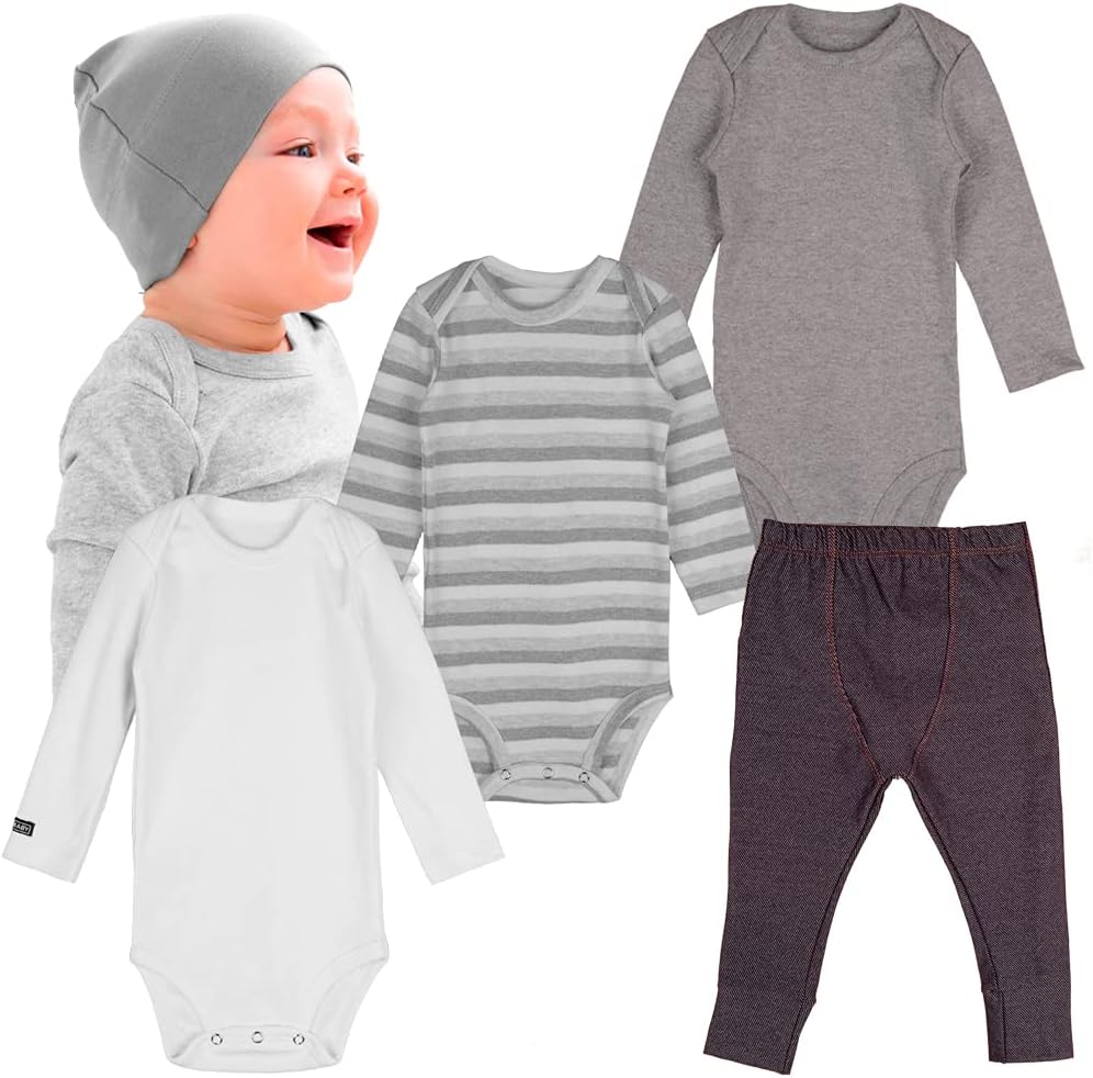 Roupa De Bebe Body Toque Nuvem Manga Longa Curta Kit Verão Inverno 100% algodão Premium