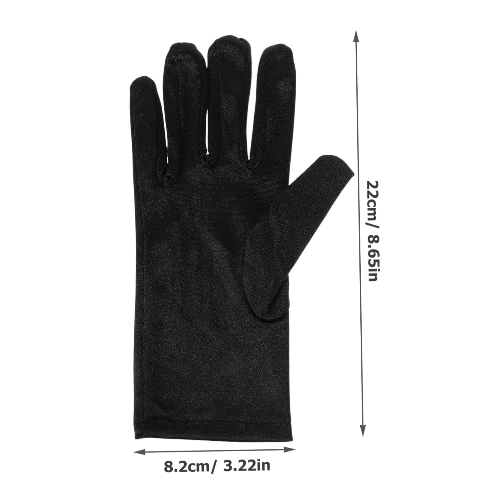 FRCOLOR Soft Nylon Spandex Dance Gloves White Lace Gloves for Women for Tea Party Opera and Wedding Occasions