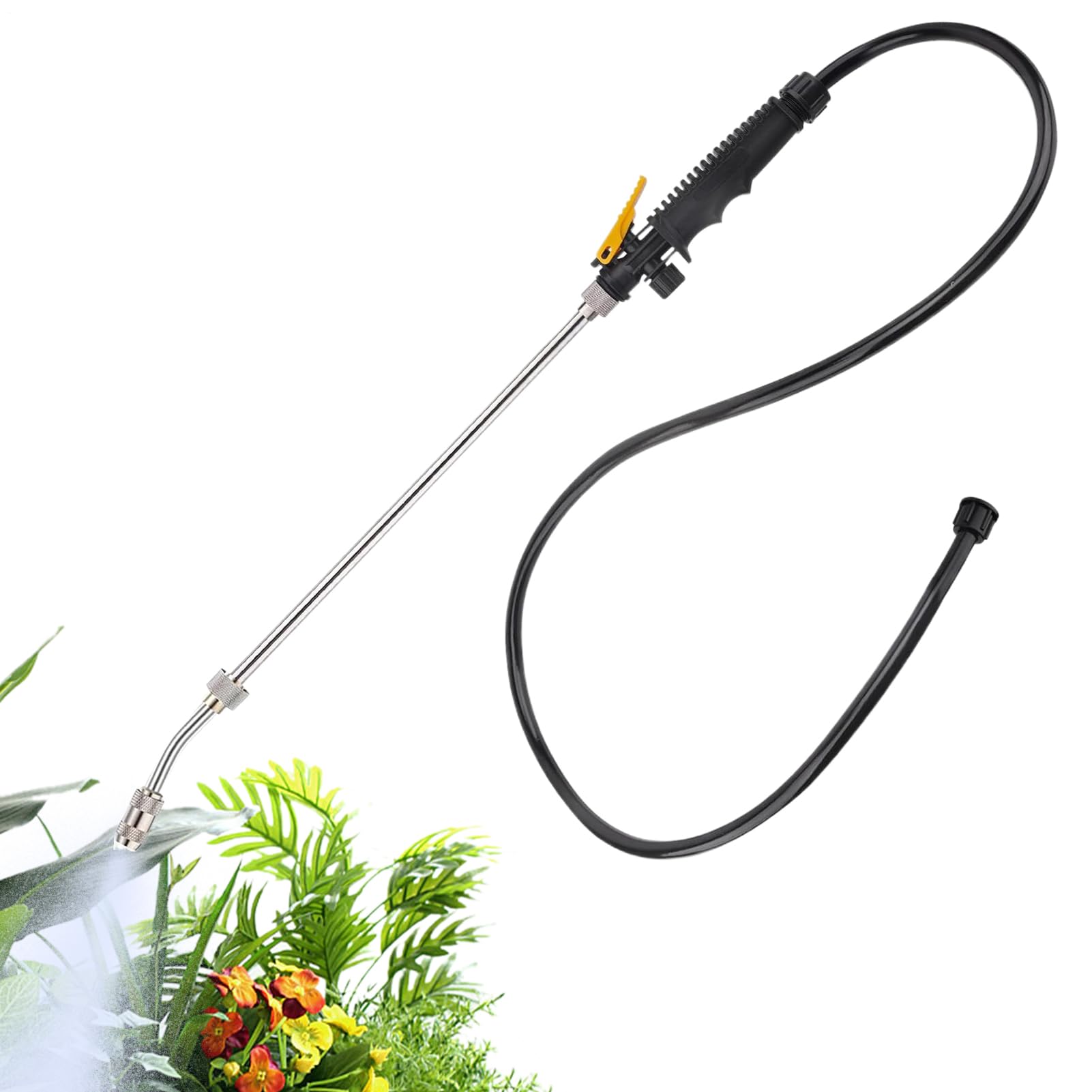 Lance d'arrosage de jardin télescopique en acier inoxydable pour potager