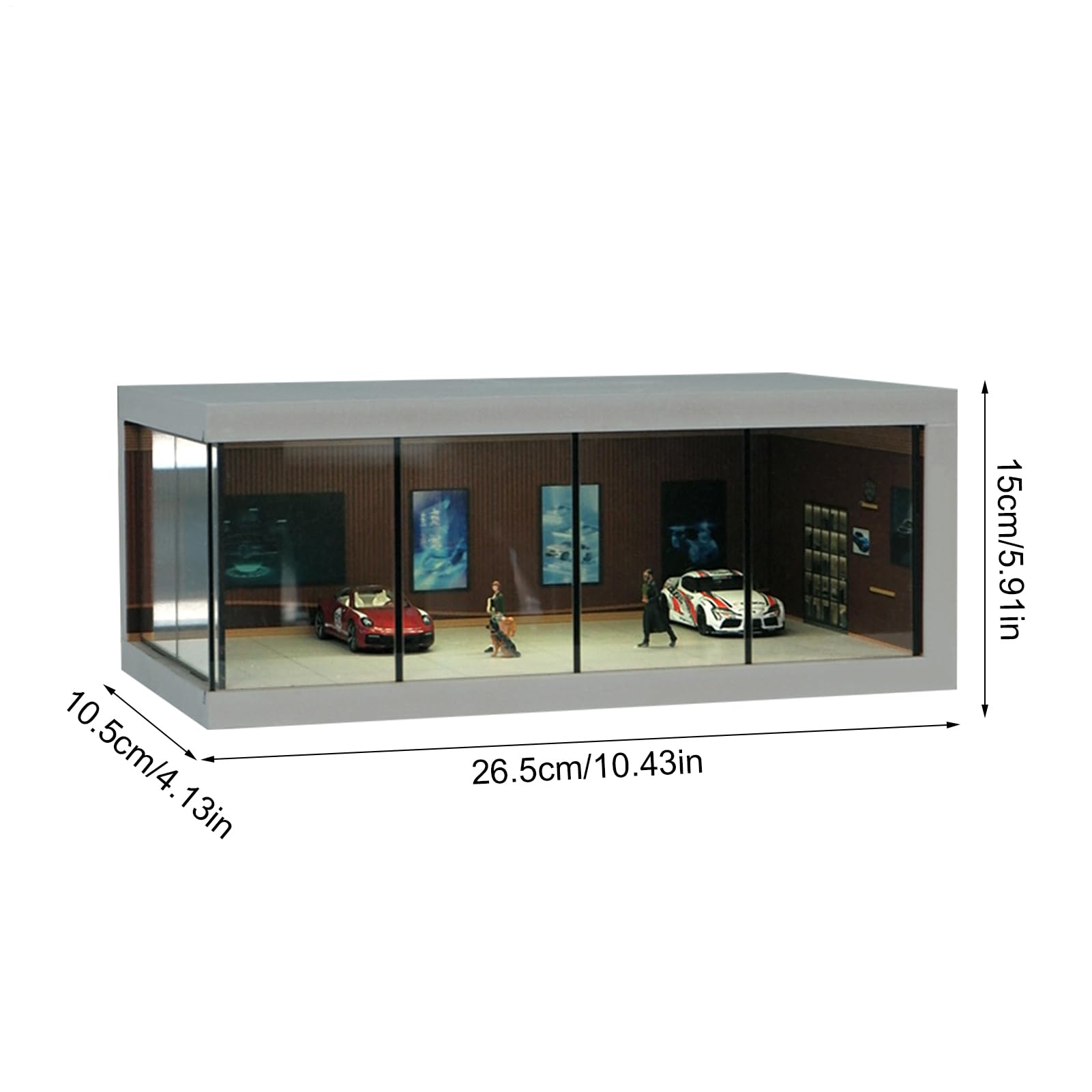 Vitrina Para Modelos De Coche Vitrina Iluminada Apilable Ahorra Espacio