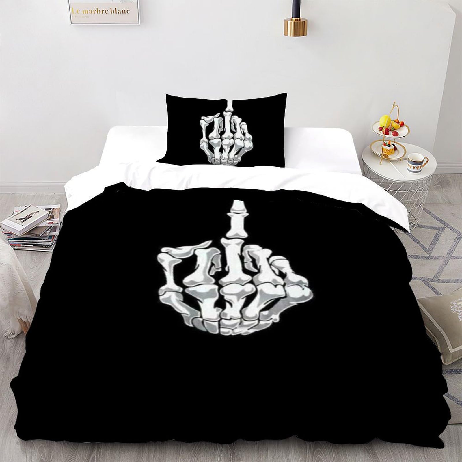 Housse de couette 135x200cm pour lit 1 place imprimé 3D ado