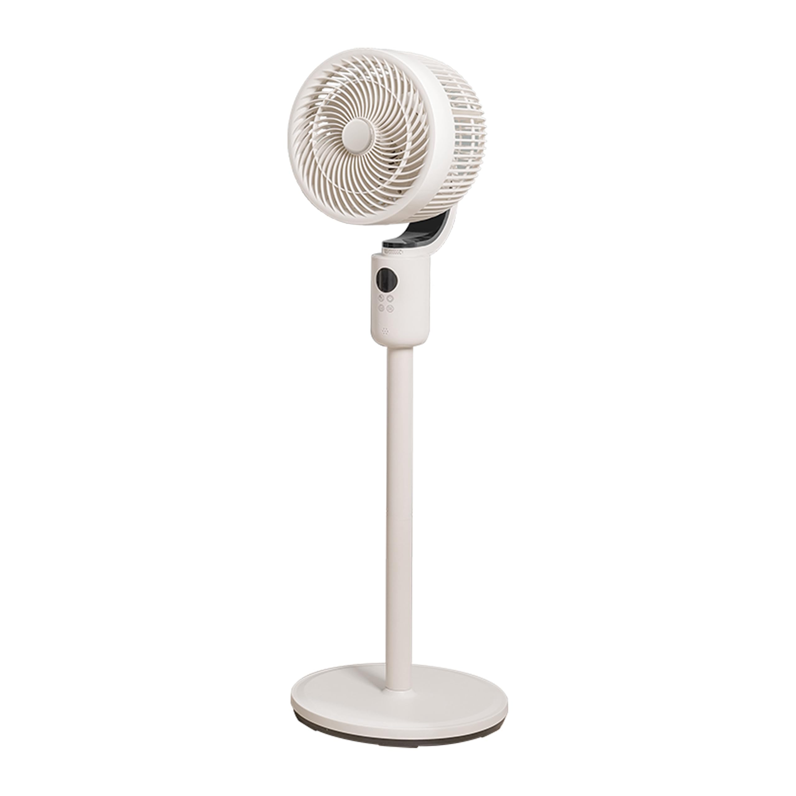 CFG - Ventilatore a Piantana con Telecomando Diffusore Oli, Oscillazione 3D | Ventilatore da Terra Orbital 3D con Diffusore di Oli Essenziali Integrato, 3 Velocità, 3 Altezze 49, 77, 103,5cm, Timer 1-9h