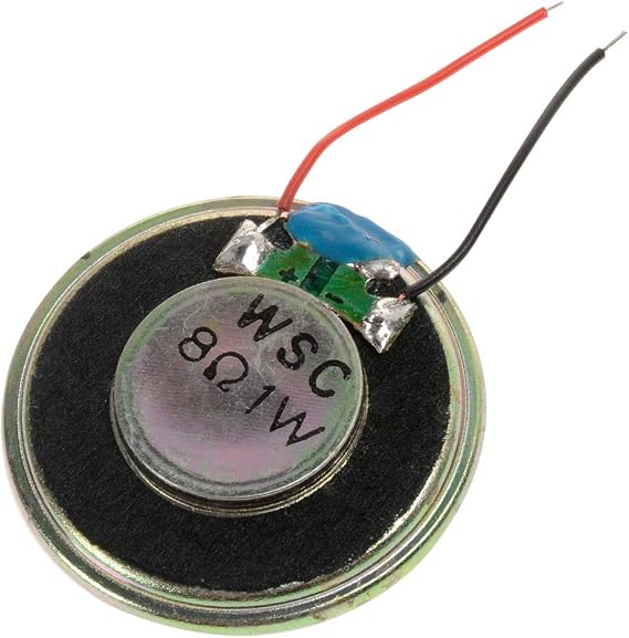 1W 8 Ohm Micro Internal Speaker Loudspeaker 32mm Dia Round Metal Shell with Wire (4Pcs)