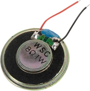 1W 8 Ohm Micro Internal Speaker Loudspeaker 32mm Dia Round Metal Shell with Wire (4Pcs)