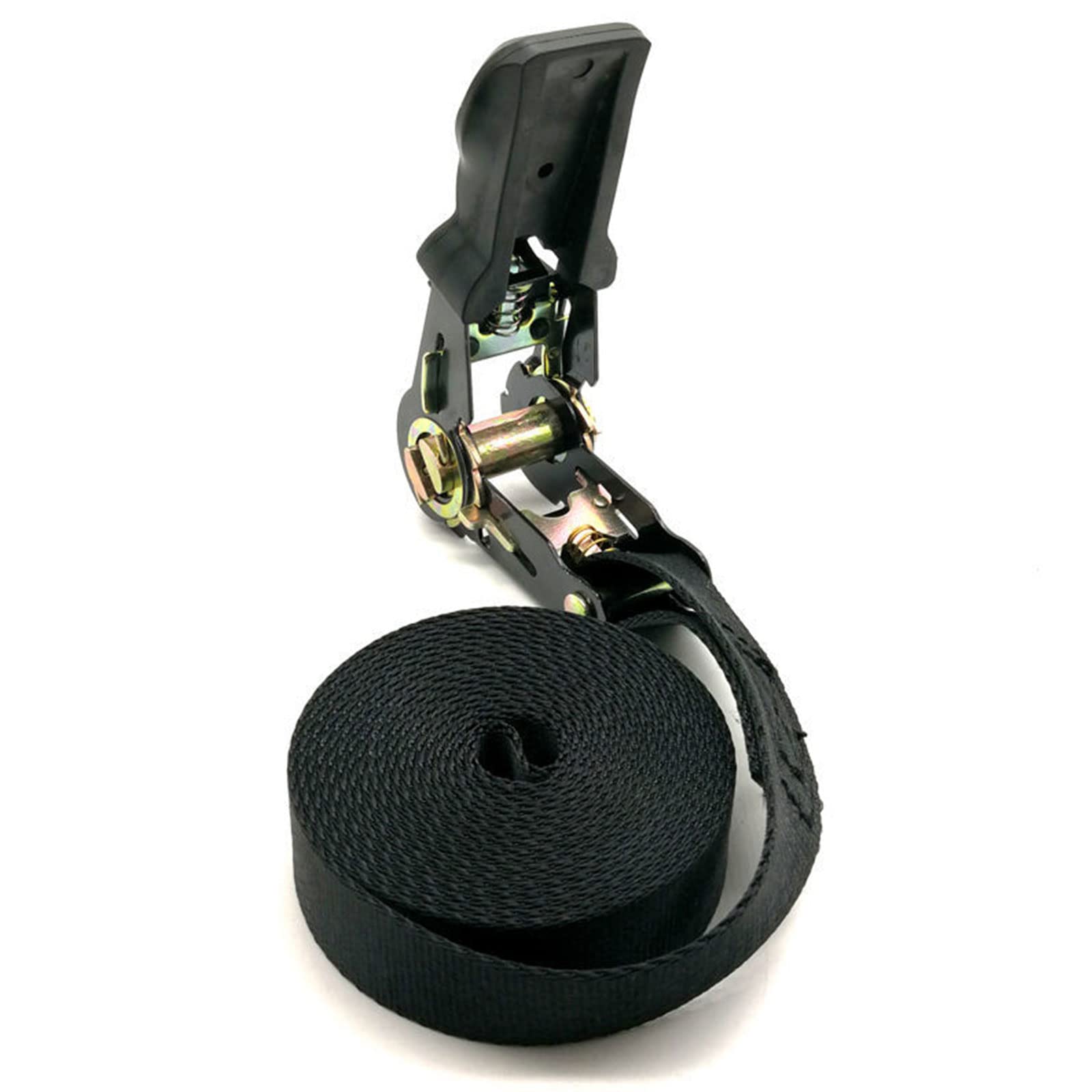 Cinghie di tensionamento con cricchetto e gancio a S, cinghie elastiche regolabili con gancio, cinghie di ancoraggio lunghe, tensori bagagli piatti con ganci in metallo per moto, ATV, rimorchi auto