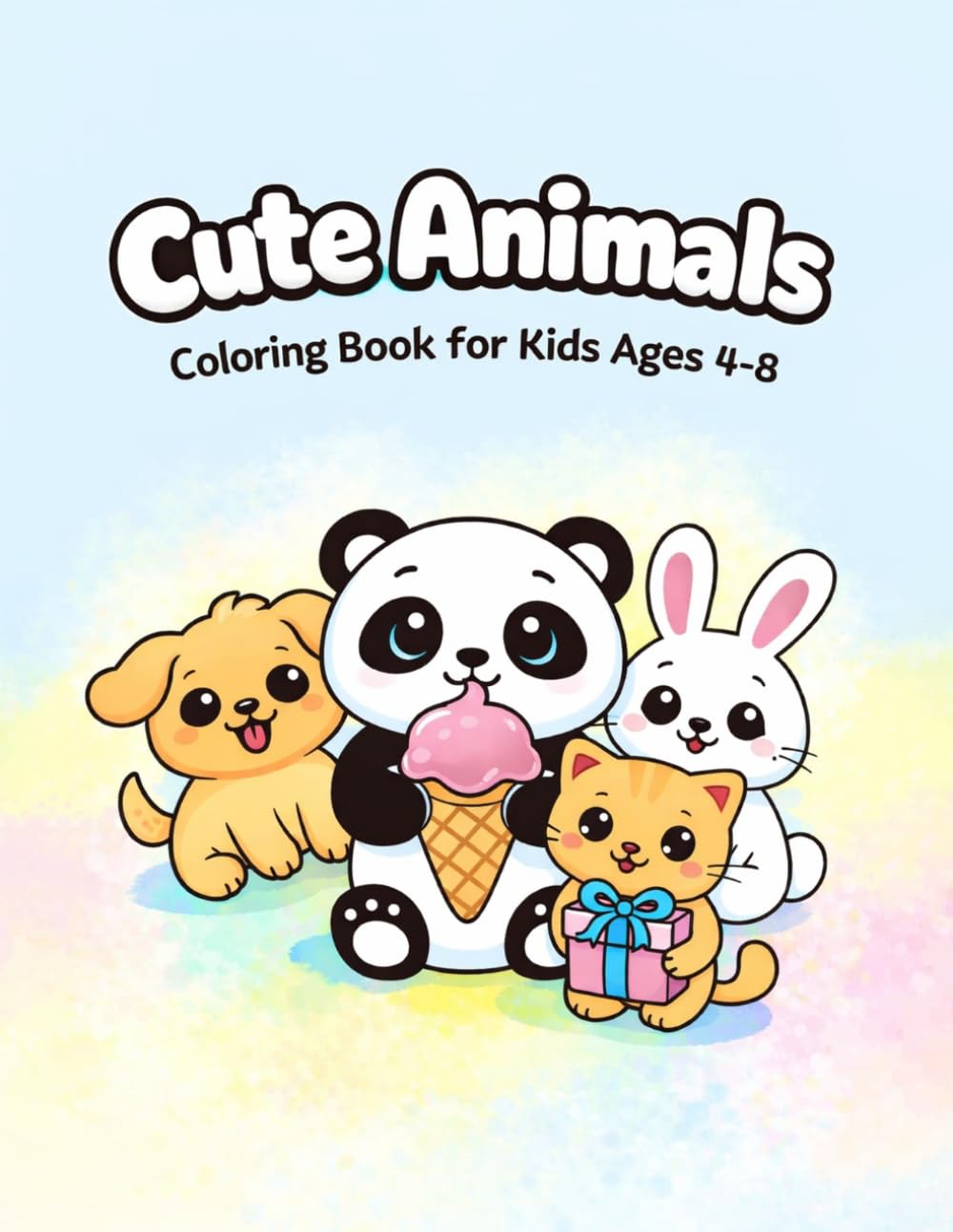 Cute Animals Coloring Book for Kids Ages 4–8