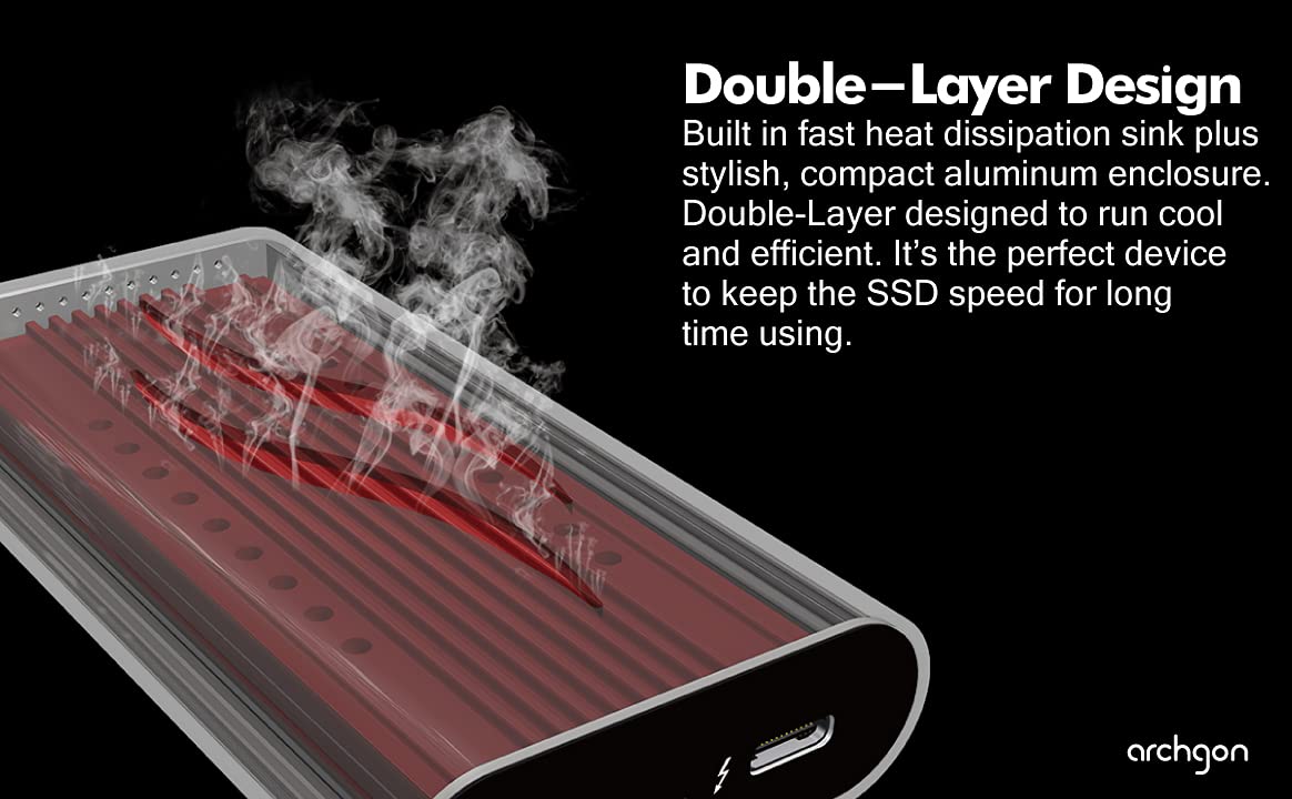 Amazon | Archgon Thunderbolt 3 1TB 外付け M.2 NVMe PCIe Gen3×4 SSD  