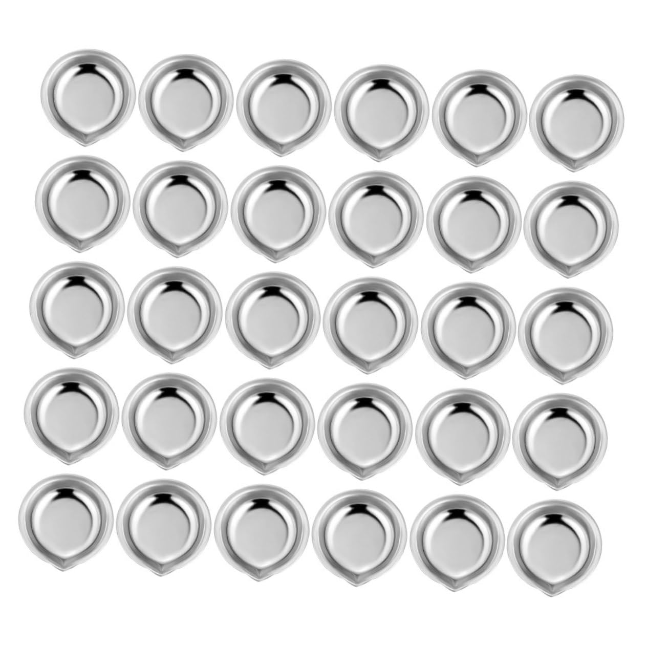 NUOBESTY 150 Pcs Palette en Acier Inoxydable Nail Art Palette Palette en Métal Palette De Peinture Palette De Peinture À l'huile Plateau De Palette D'Aquarelle Petite Palette D'Aquarelle