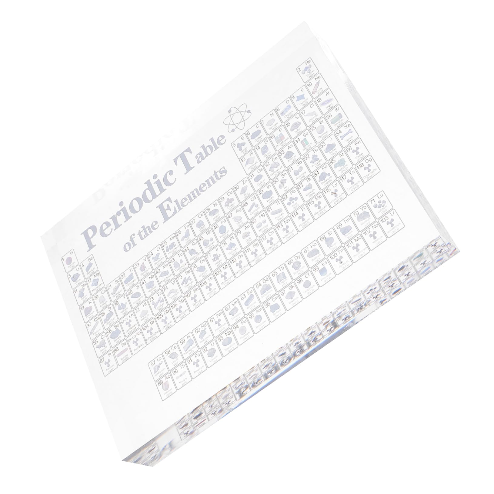 Transparentes Periodensystem Dekor aus Acryl für Bibliotheken und Büros