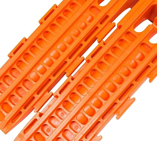 Miniatura 8 de Mytee Products Patines de neumáticos entrelazados para camión de grúa, camión de auxilio, transportador de vuelco, color naranja (juego de 4 piezas)