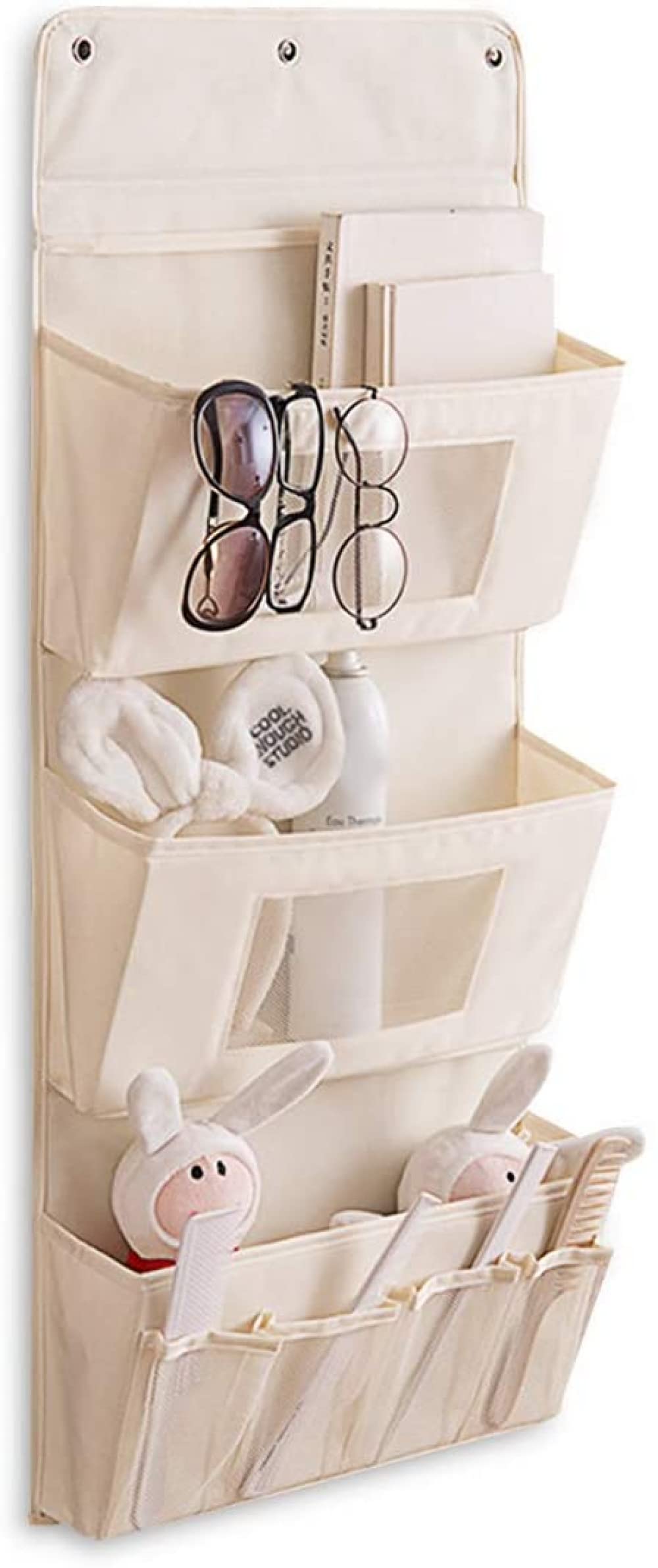 YXSH Organizer da Appendere Borsa Portaoggetti con Tasche Porta Muro Organizzatore Pratico Portaoggetti in Stoffa per Casa Ufficio