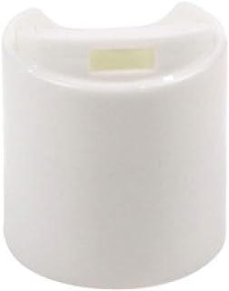 (12 Caps) EcoJeannie 20/410 White Disc Top Caps Press Cap Dispensing Closure w/ 20mm Neck Diameter for Refillable Bottles - BPA-free, Recyclable