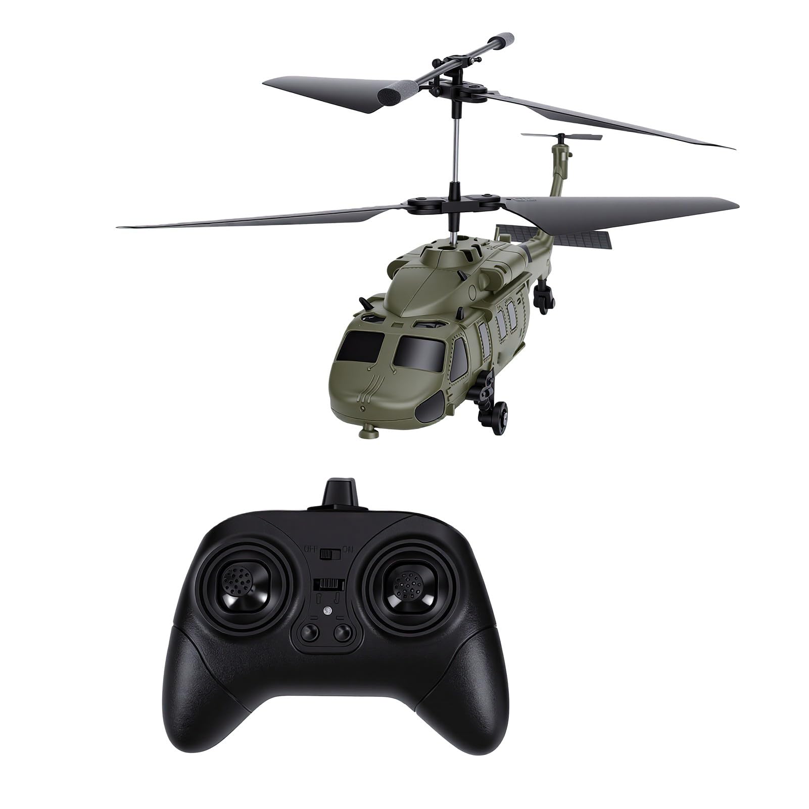 Alomejor Elicottero Telecomandato, Elicottero RC 3,5 con Giroscopio a 6 | Batteria da 3,7V Inclusa, 400mAh, Volo di 8 Min, Uso Esterno, modalità Lenta