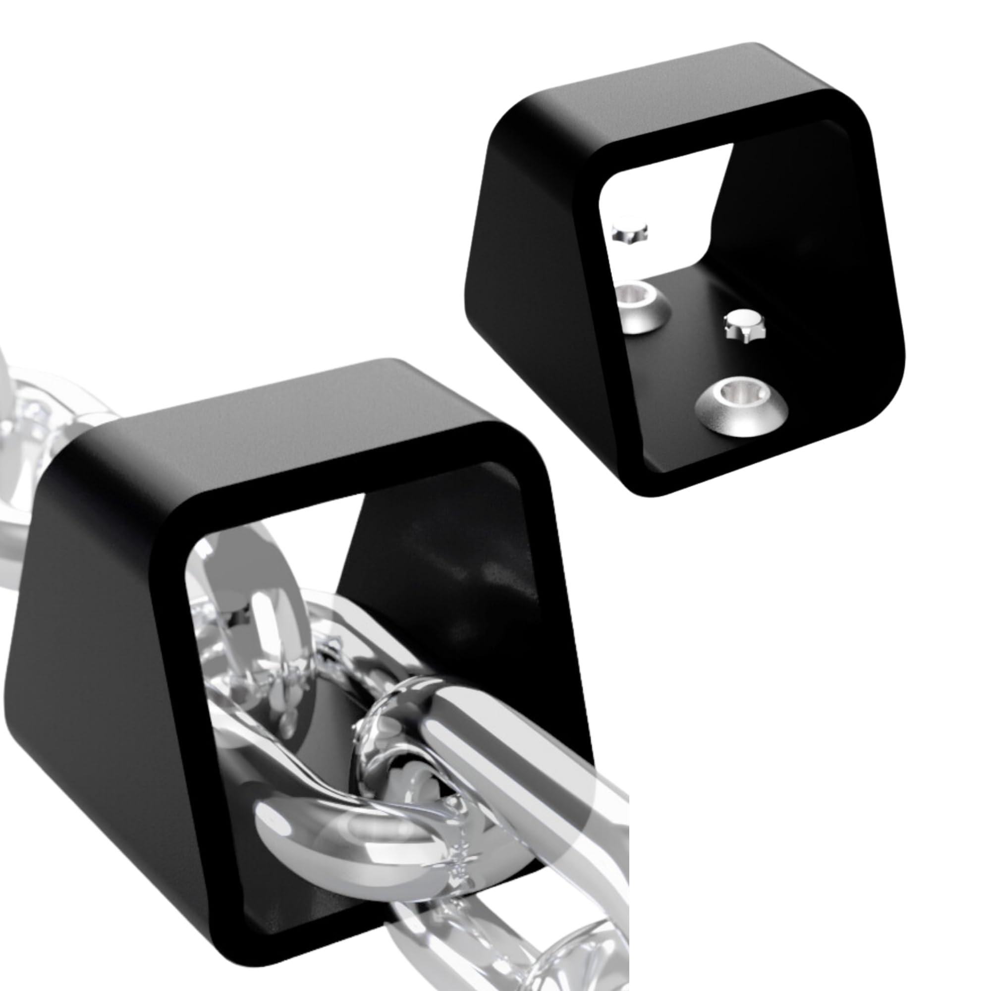 Hochsicherer Kettenanker gegen Diebstahl. Ideal für Motorräder und Fahrräder. Boden- oder Wandklemme. (2)