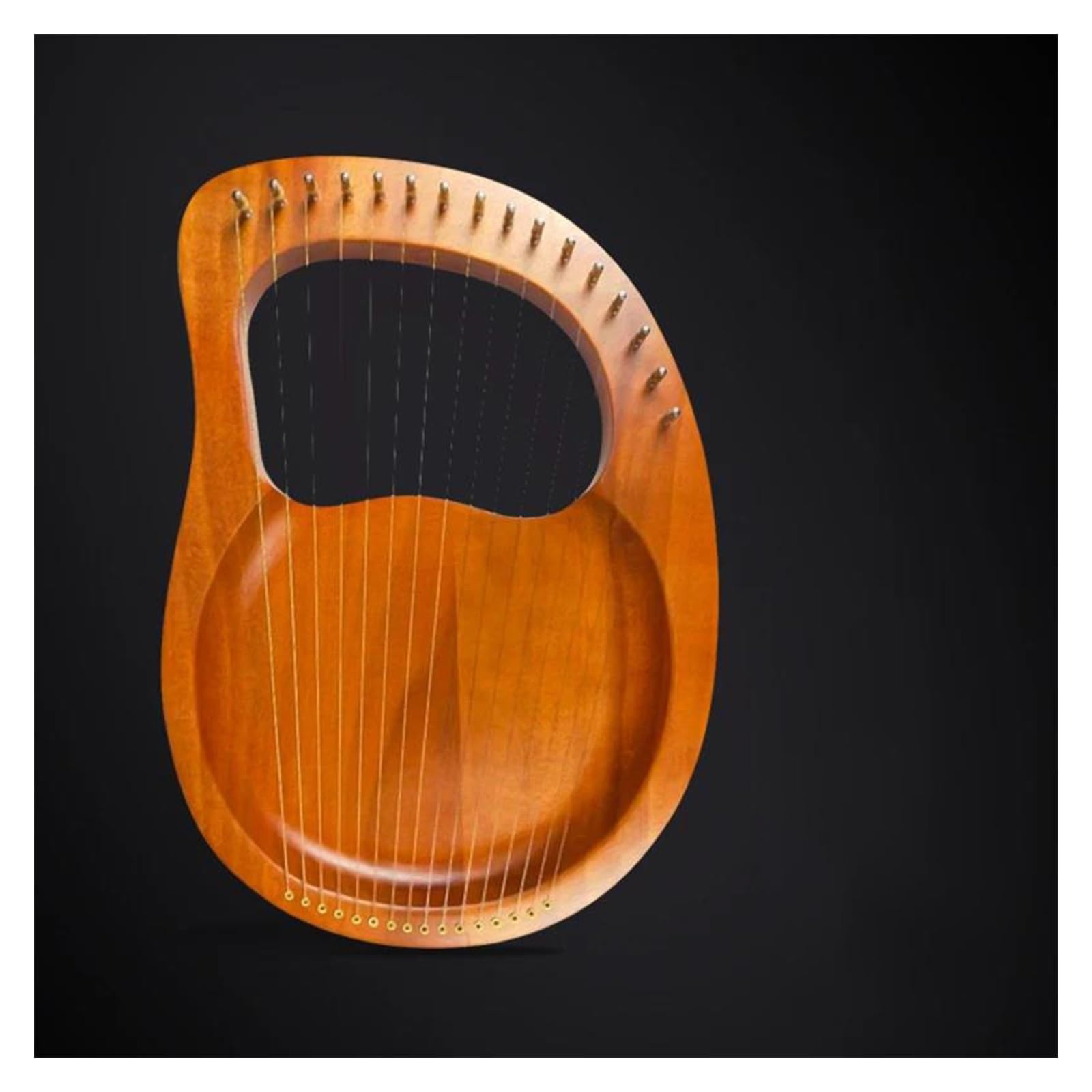 Erwachsene harfe Holz Mahagoni Leier Harfe Mit Tuning-Tool Für Anfänger Musical Instrument 16 Saiten Saiten(Brown)