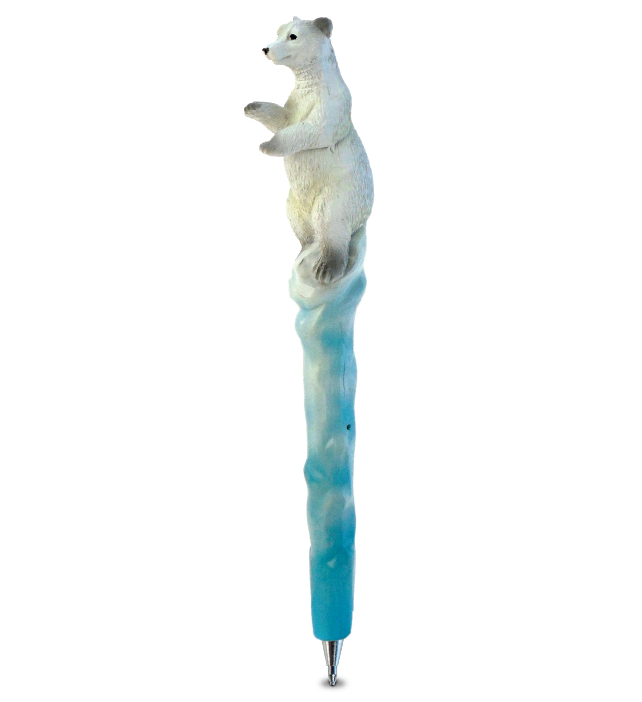 Planet Pens White Polar Bear Writing Pen - Cute Wild Animal Polar Bear Novelty Pen, Fun Black Ink Pen For School or Office, Cool Ballpoint Pen for