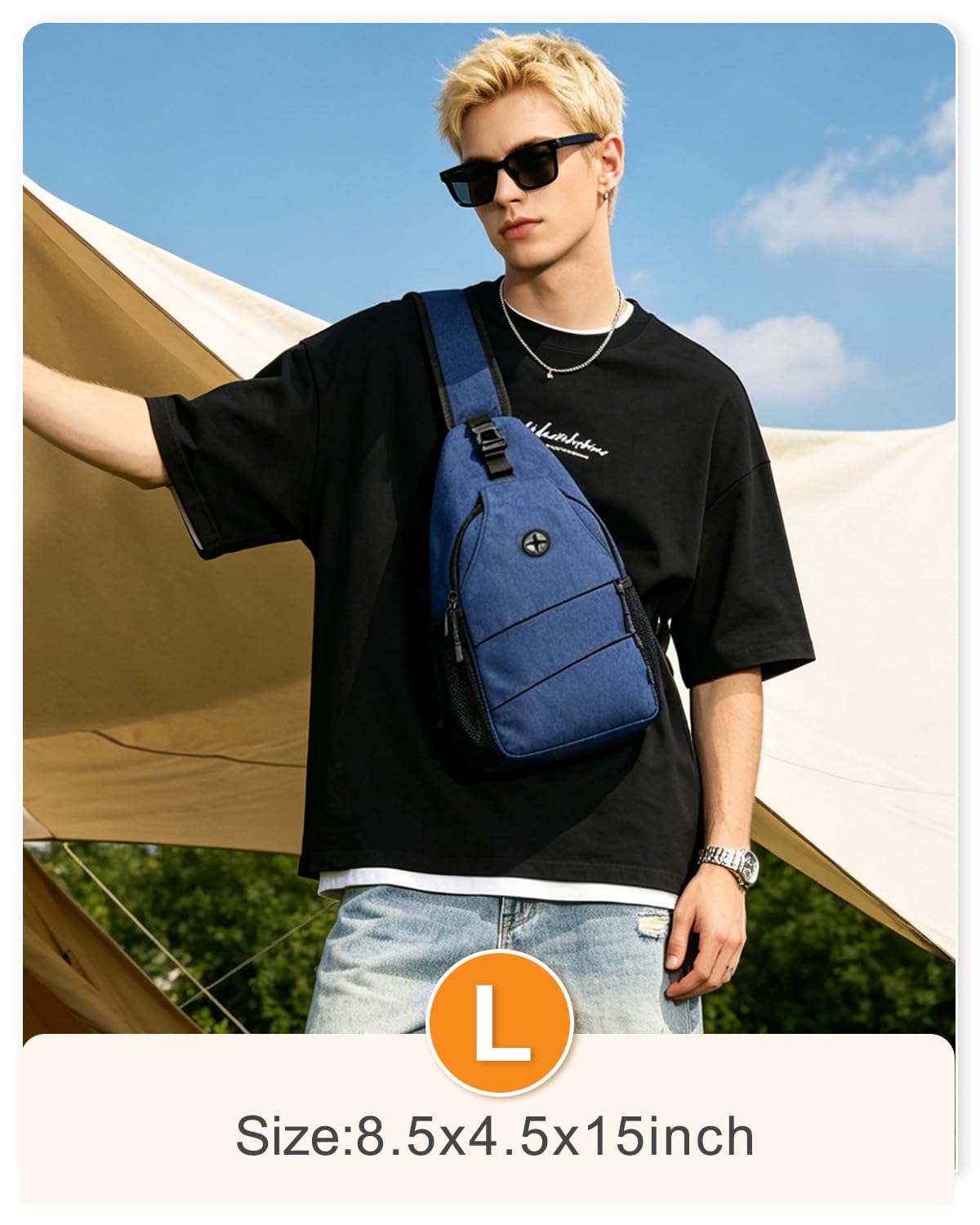 Pritent Bolsos cruzados para mujeres y hombres, bolso bandolera de moda Bakpack casual con correa de hombro convertible