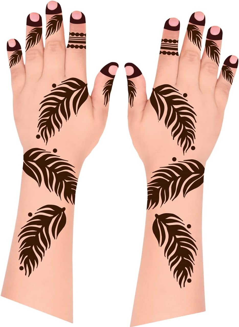 ZAHRA - HENNA TATTOO DESIGNS/STENCIL/STICKER/الزهراء- استنسل الحناء/ملصقات الحناء/ستيكرات وملصقات الحناء/الحناء الوشمZRM2006