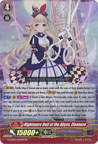 Bushiroad Pesadilla Muñeca del Abismo, Eleanore - G-CHB03/007EN - RR - G Character Booster 3: Rummy Laberinth Under The Moonlight