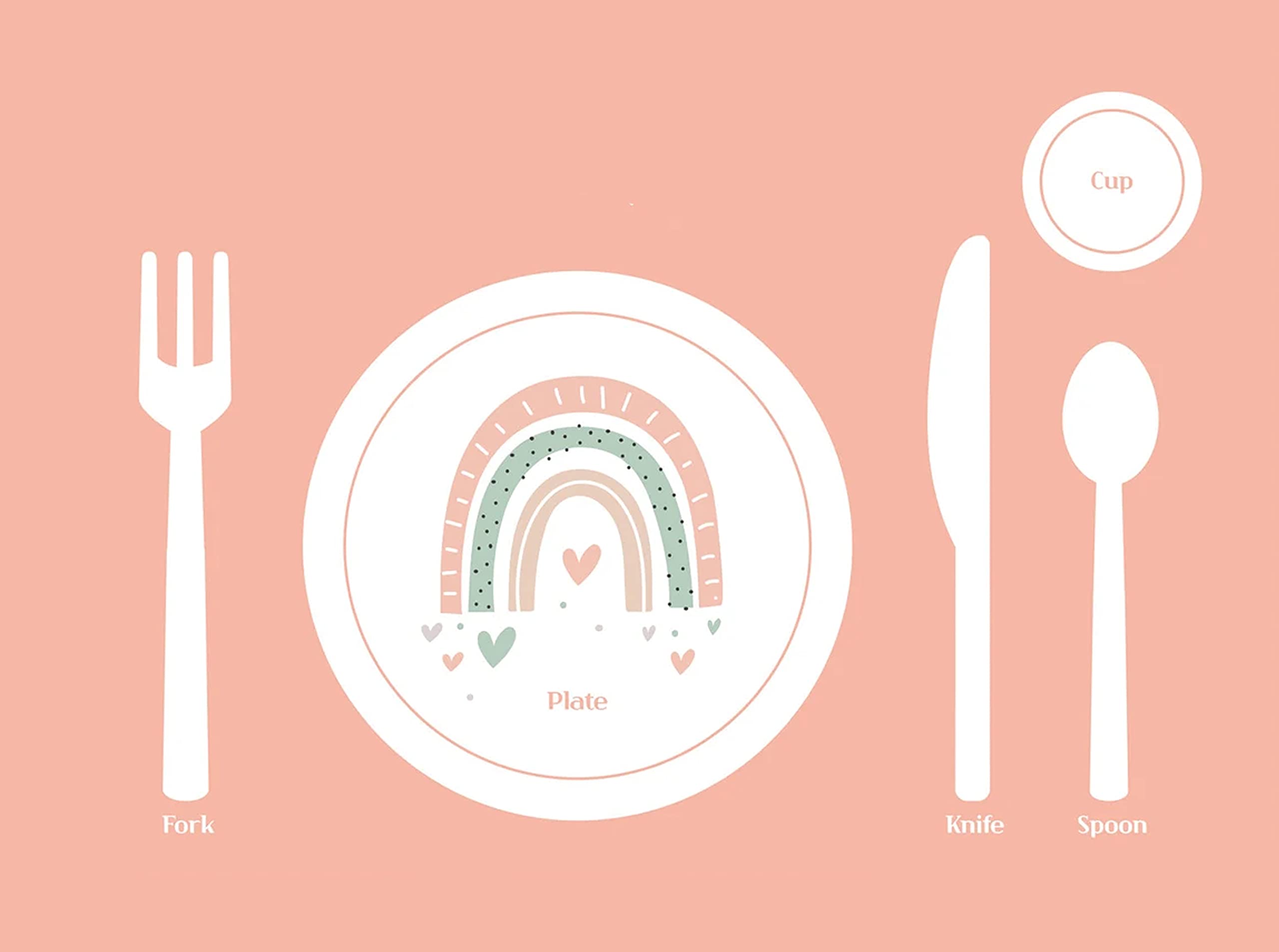 Montessori Placemat, Table Place Setting Etiquette