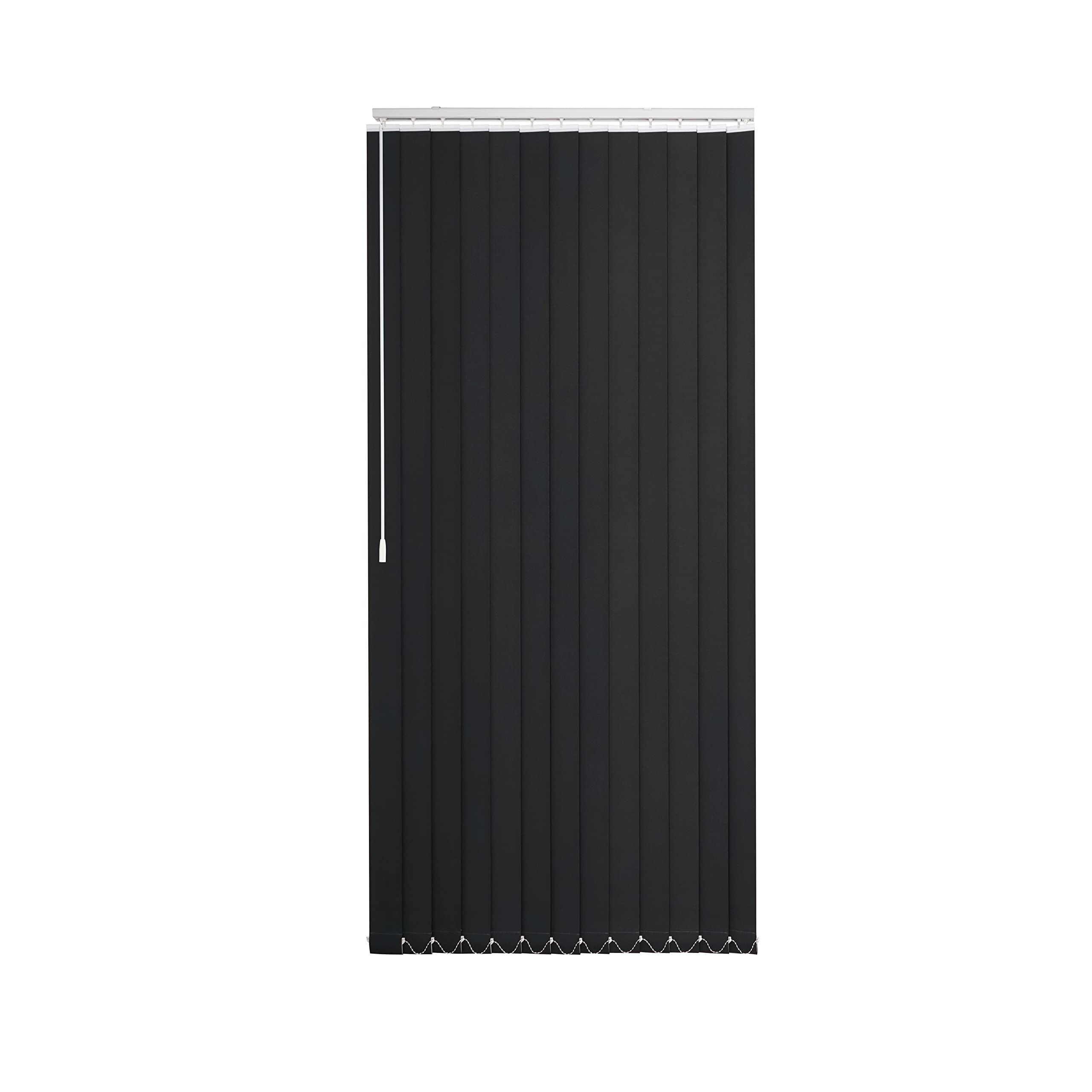 Ventanara® Lamellenvorhang durchgehende Schiene Komplettset Vertikaljalousie 89mm inkl. Montagematerial (Anthrazit (tageslicht), 250 x 250 cm)