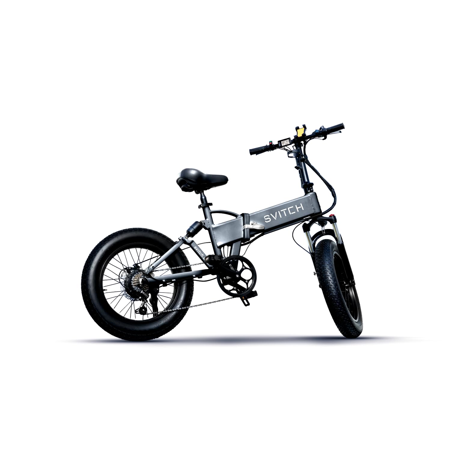 SVITCH XE Electric Bicycle for Men and Women | Lightweight Aluminum Frame | Powerful Motor & Long Battery Life | Foldable & Portable | Ideal for City & Off-Road (Grey)-image-28