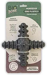 Biobone Mordedor Natural Pequeno Asterisco para Cães feito com Fibra de Madeira - Zero Plástico