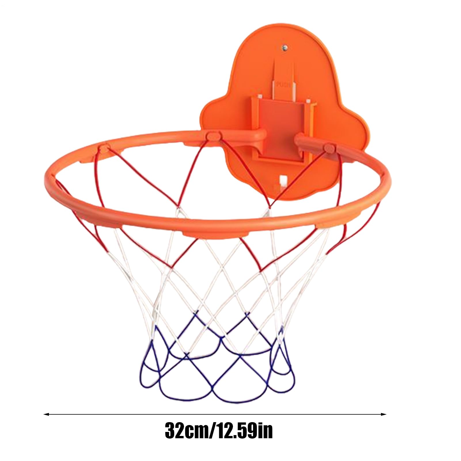 Generico Basketball Hoop - 32cm Dribbling Silent Basketball Training Hoop - Wall-Mounted Outdoor Toys with Sticky Backing for Adults, Kids
